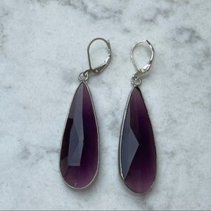LUVLEIGH DESIGNS - Handmade Purple & silver earrings NWT